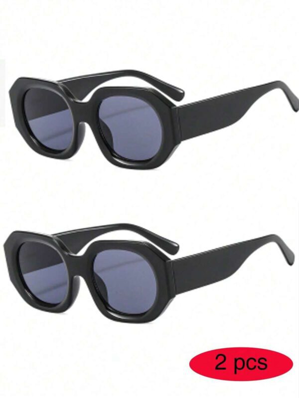 1 pièce vintage unisexes à gros cadre polygonal simples et décontractées, accessoires de mode pour femmes. Idéal pour les extérieurs, les voyages, les vacances à la plage. Basiques pour les tenues d'automne/hiver, casual business. Cadeaux pour l'été, les vacances à la plage, les sorties. – Image 14