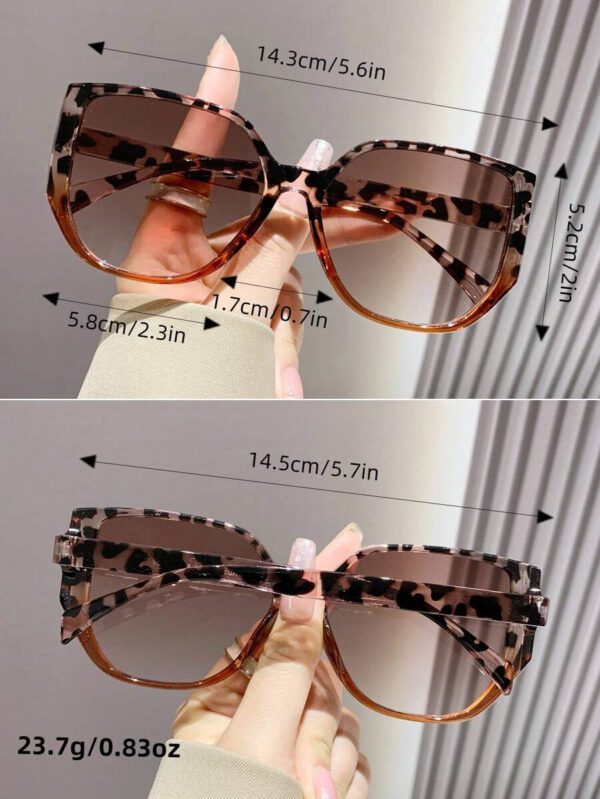 Lunettes de soleil rétro à grand cadre carré en plastique, design classique, décoration pour les voyages, les vacances à la plage, la protection UV et la conduite. Lunettes de soleil de mode unisexe élégantes pour les sorties en famille, les vacances, l'été, la plage, les voyages et les activités extérieures – Image 11