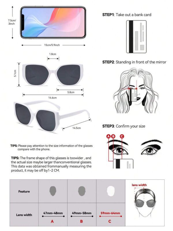Lunettes de soleil rétro à grand cadre carré en plastique, design classique, décoration pour les voyages, les vacances à la plage, la protection UV et la conduite. Lunettes de soleil de mode unisexe élégantes pour les sorties en famille, les vacances, l'été, la plage, les voyages et les activités extérieures – Image 16