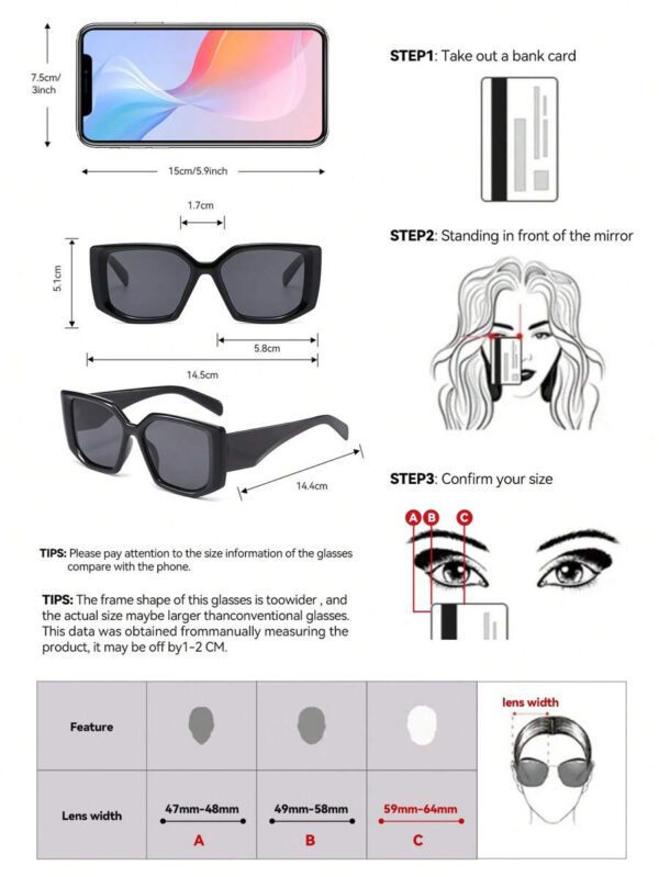 Lunettes de soleil rétro à grand cadre carré en plastique, design classique, décoration pour les voyages, les vacances à la plage, la protection UV et la conduite. Lunettes de soleil de mode unisexe élégantes pour les sorties en famille, les vacances, l'été, la plage, les voyages et les activités extérieures – Image 31