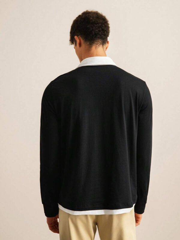 SWAVVY Homme Polo À Applique Lettre 2 en 1 – Image 3