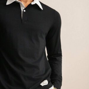 SWAVVY Homme Polo À Applique Lettre 2 en 1