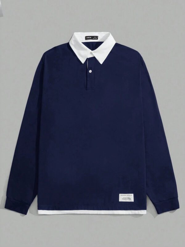 SWAVVY Homme Polo À Applique Lettre 2 en 1 – Image 9
