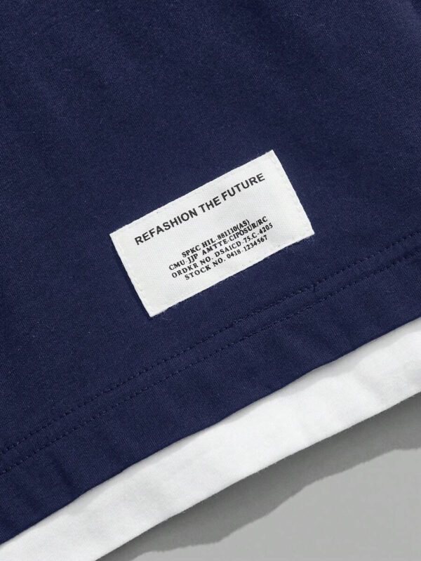 SWAVVY Homme Polo À Applique Lettre 2 en 1 – Image 10