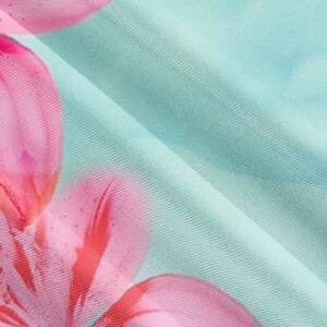 SHEIN MOD Robe fluide à taille froncée avec imprimé tie-dye dégradé de lys rouge, style minimaliste décontracté de vacances
