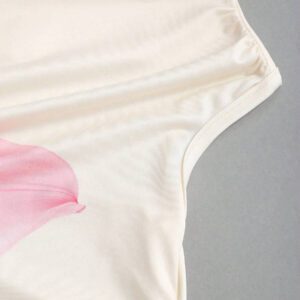 Sweetra Top décontracté pour femmes à épaule oblique plissé avec imprimé floral