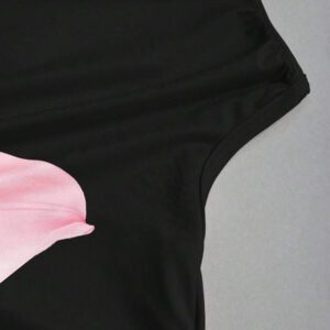Sweetra Top décontracté pour femmes à épaule oblique plissé avec imprimé floral