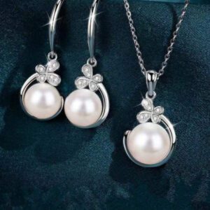 3pcs Set Minimalist Pearl Necklace And Earrings Set, Suitable For Women's Daily Wear, Festivals And Parties
