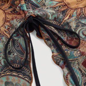SHEIN MOD Top court bandeau bohème avec imprimé paisley, ourlet asymétrique, dos nu, pour sortir