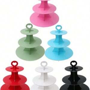1pc Solid Color Cake Holder Stand, Birthday Babe Shower Family Holiday Party Decoration Supplies, Food Display Stand Cake Stand, Baking Cake Decor