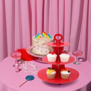 1pc Solid Color Cake Holder Stand, Birthday Babe Shower Family Holiday Party Decoration Supplies, Food Display Stand Cake Stand, Baking Cake Decor