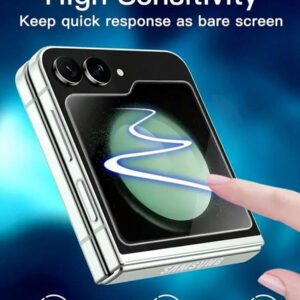 3 Pieces Three Pack Samsung Galaxy Z Flip 6 5 ZFlip6 ZFlip 5 Tempered Glass Film HD Full Coverage Screen Protector 9H Hardness Tempered Glass Film