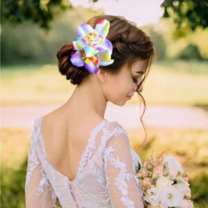 15pcs-Hawaiian Flower Hair Clips, Plum Flower Foam Hair Clips, Hawaiian Tropical Party Decorations, Beach Pool Vacation Wear, Hawaiian Party Supplies, Bridal Wedding. Women Artificial Flowers, Foam Flower Plumeria.