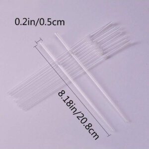 100pcs Transparent Plastic Straws Drinking For Kitchenware Dining Straw Party Beverage 8.19 Inch Long/Diameter 0.2inch Rietjes