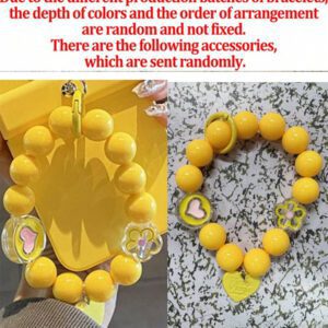 Y2K Stylish Heart Solid Color Folding Phone Case With 3D Cartoon Rabbit Flower Bead Chain Compatible With Samsung Galaxy Z Flip 7 6 5 4 3 Korean Cute Matte PC Hard Back Cover Waterproof Shockproof Anti-Fall Scratch Resistant