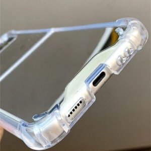 Luxury Make Up Mirror Case Compatible With Samsung Galaxy Z Flip6 Z Flip 5 4 3 Flip4 Flip3 Flip5 Z Flip 3 4 5 Shockproof Corner Hard Anti-Drop Cover Waterproof Scratch Resistant