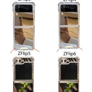 Luxury Make Up Mirror Case Compatible With Samsung Galaxy Z Flip6 Z Flip 5 4 3 Flip4 Flip3 Flip5 Z Flip 3 4 5 Shockproof Corner Hard Anti-Drop Cover Waterproof Scratch Resistant