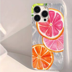 1pc Fruit Juice & Cherry Pattern Waterproof Anti-Fingerprint Anti-Scratch Transparent IMD Soft Bright Smooth Phone Case, Compatible With Apple Models Shockproof Anti-Fall