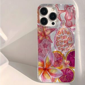 1pc Fruit Juice & Cherry Pattern Waterproof Anti-Fingerprint Anti-Scratch Transparent IMD Soft Bright Smooth Phone Case, Compatible With Apple Models Shockproof Anti-Fall