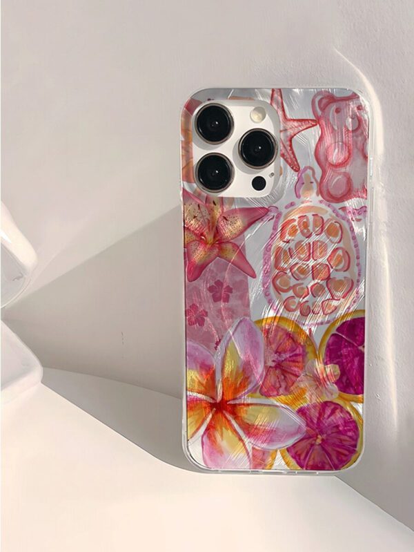 1pc Fruit Juice & Cherry Pattern Waterproof Anti-Fingerprint Anti-Scratch Transparent IMD Soft Bright Smooth Phone Case, Compatible With Apple Models Shockproof Anti-Fall – Image 16