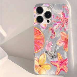1pc Fruit Juice & Cherry Pattern Waterproof Anti-Fingerprint Anti-Scratch Transparent IMD Soft Bright Smooth Phone Case, Compatible With Apple Models Shockproof Anti-Fall