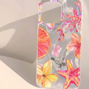 1pc Fruit Juice & Cherry Pattern Waterproof Anti-Fingerprint Anti-Scratch Transparent IMD Soft Bright Smooth Phone Case, Compatible With Apple Models Shockproof Anti-Fall