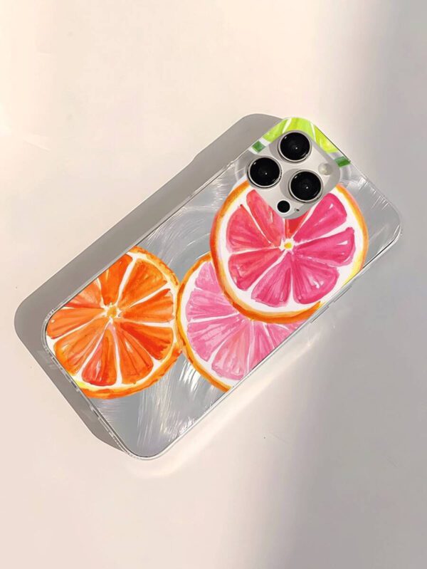 1pc Fruit Juice & Cherry Pattern Waterproof Anti-Fingerprint Anti-Scratch Transparent IMD Soft Bright Smooth Phone Case, Compatible With Apple Models Shockproof Anti-Fall – Image 33