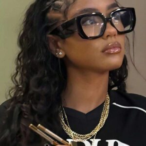 1 PC Square Plastic Frame Fashion Clear Lens Glasses, Unisex Classic Style, Suitable For Daily Life, Office Reading, TV Watching, Gaming, Mobile Phone Decoration