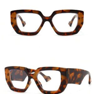 1 PC Square Plastic Frame Fashion Clear Lens Glasses, Unisex Classic Style, Suitable For Daily Life, Office Reading, TV Watching, Gaming, Mobile Phone Decoration