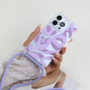Apple Transparent Anti-Fall Crossbody Lanyard Phone Case