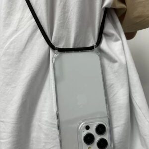Apple Transparent Anti-Fall Crossbody Lanyard Phone Case
