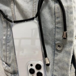 Apple Transparent Anti-Fall Crossbody Lanyard Phone Case