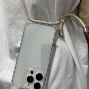 Apple Transparent Anti-Fall Crossbody Lanyard Phone Case