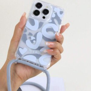 Apple Transparent Anti-Fall Crossbody Lanyard Phone Case