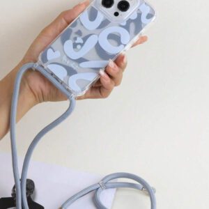 Apple Transparent Anti-Fall Crossbody Lanyard Phone Case