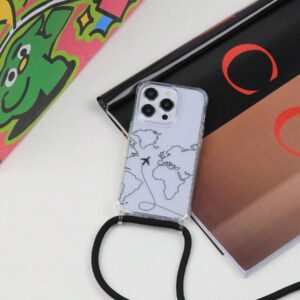 Apple Transparent Anti-Fall Crossbody Lanyard Phone Case