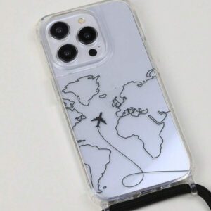 Apple Transparent Anti-Fall Crossbody Lanyard Phone Case