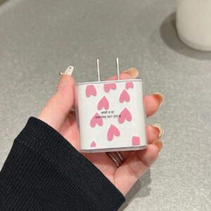 5pcs/Set Purple Flying Design 20W/18W Phone Charger Set, Charging Cable Protector, Charger Head Cover, Compatible With IPhone 11 12 13 14 15 16 Charger Protector