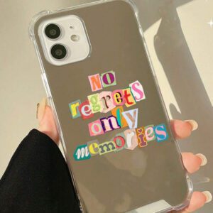 God Bless You Pattern Mirror Anti-Fall Sleeve Phone Case Compatible With IPhone Waterproof Shockproof Scratch Resistant