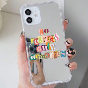 God Bless You Pattern Mirror Anti-Fall Sleeve Phone Case Compatible With IPhone Waterproof Shockproof Scratch Resistant