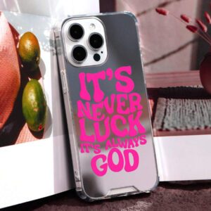 God Bless You Pattern Mirror Anti-Fall Sleeve Phone Case Compatible With IPhone Waterproof Shockproof Scratch Resistant