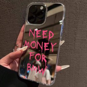 New Makeup Mirror Phone Case, Magenta Color English Painted Design, Suitable Compatible With Iphone 14, 14 Pro, 14 Pro Max, Stylish Summer Feeling. Also Compatible With IPhone 13, 13 Pro, 13 Pro Max, 11, 11 Pro Max, 12, 12 Pro, 12 Pro Max, XR, 7/8 GES2, XS, 15, 15 Pro, 15 Pro Max, 16, 16 Pro, 16 Pro Max, Premium Phone Case Waterproof Shockproof Anti-Fall Scratch Resistant
