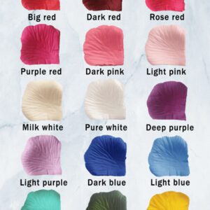 1000 pièces Pétales de rose de 15 couleurs, fleurs artificielles pour la décoration de mariage, la décoration de fête, le remplissage de boîte-cadeau, une alternative au raphia