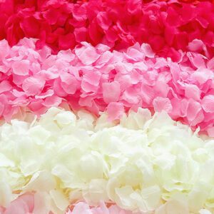1000 pièces Pétales de rose de 15 couleurs, fleurs artificielles pour la décoration de mariage, la décoration de fête, le remplissage de boîte-cadeau, une alternative au raphia