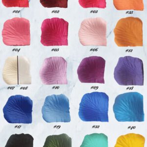 1000 pièces Pétales de rose de 15 couleurs, fleurs artificielles pour la décoration de mariage, la décoration de fête, le remplissage de boîte-cadeau, une alternative au raphia
