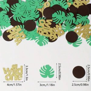 100/200pcs Hawaiian Luau Confetti Table DecorationsSummer Table Confetti Tropical Flowers Leaves PineapplesAloha Hawaiian Luau Party Decorations