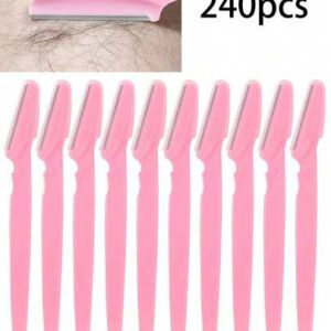 240 pièces/set Rasoir à sourcils et kit de rasage multicolore, Tondeuse à sourcils et rasoir, Outil de dermaplaning exfoliant, Tondeuse à épilation corporelle et kit de rasoir pour le visage et les sourcils avec lame à long manche et couvercle de précision. Outils de mise en forme des sourcils convenant aux femmes et aux hommes, à utiliser pour la taille et la mise en forme des sourcils. 1/3/5/12/15/30/50/100/240 pièces