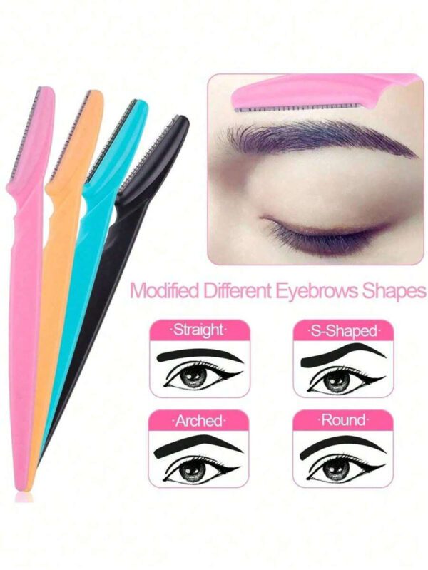 240 pièces/set Rasoir à sourcils et kit de rasage multicolore, Tondeuse à sourcils et rasoir, Outil de dermaplaning exfoliant, Tondeuse à épilation corporelle et kit de rasoir pour le visage et les sourcils avec lame à long manche et couvercle de précision. Outils de mise en forme des sourcils convenant aux femmes et aux hommes, à utiliser pour la taille et la mise en forme des sourcils. 1/3/5/12/15/30/50/100/240 pièces – Image 7