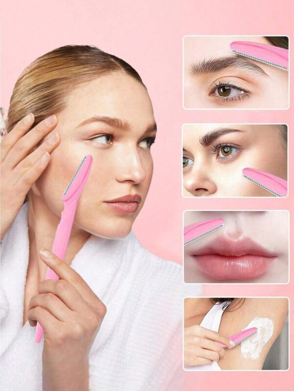 240 pièces/set Rasoir à sourcils et kit de rasage multicolore, Tondeuse à sourcils et rasoir, Outil de dermaplaning exfoliant, Tondeuse à épilation corporelle et kit de rasoir pour le visage et les sourcils avec lame à long manche et couvercle de précision. Outils de mise en forme des sourcils convenant aux femmes et aux hommes, à utiliser pour la taille et la mise en forme des sourcils. 1/3/5/12/15/30/50/100/240 pièces – Image 27