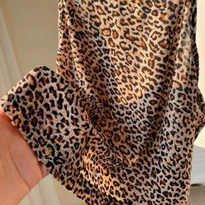 SHEIN EZwear 4 pièces Hauts camisoles pour femmes, imprimé léopard, rayures bleues, bleu clair unicolore, noir. Décontractés et ajustés, conviennent pour l'été